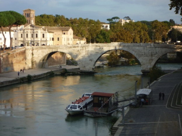 We were able to boat up the Tiber.